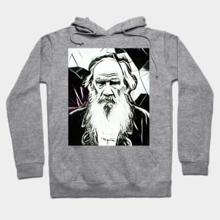 Leo Tolstoy Black and White Portrait | Leo Tolstoy Artwork 5 Hoodie